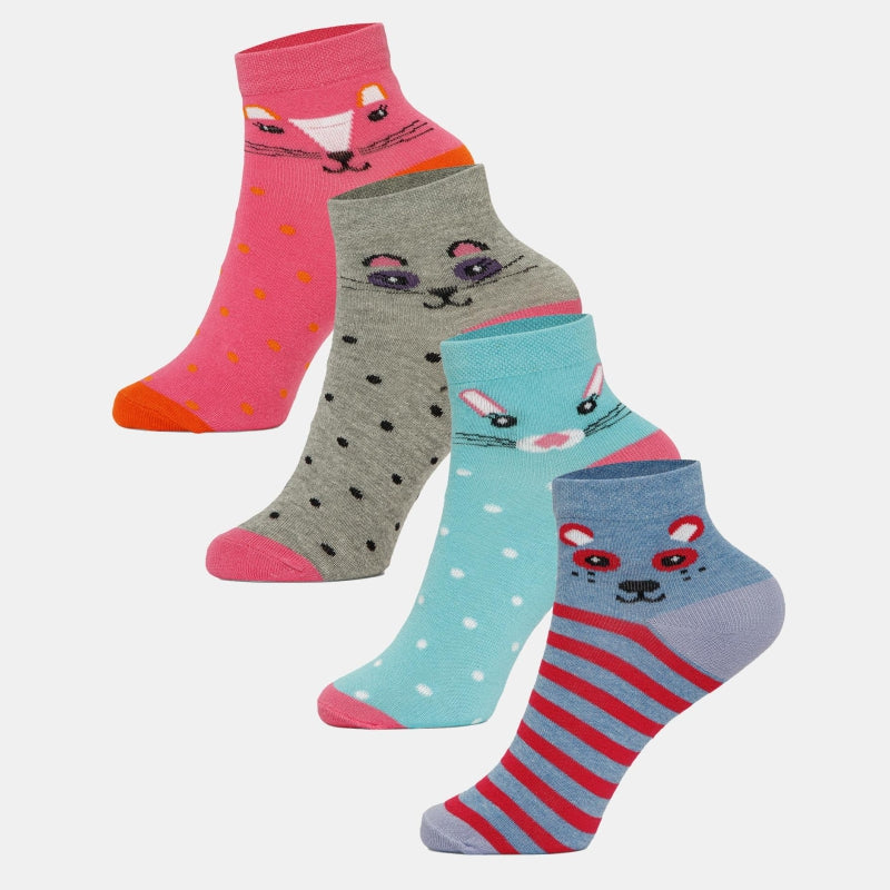 Bodycare Girls Ankle Length Socks Rose Pink