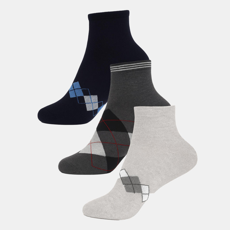 Bodycare Mens Cotton Blend Men's Ankle Length Socks Pack of 3 Soft, Breathable & Stretchable  Comfortable  Durable, Easy Wash & Multipurpose Use for Office, Gym, Sports & Casual Outfits