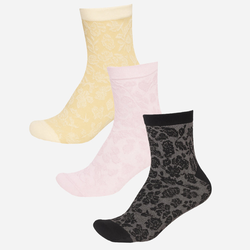 BODYCARE Womens Cotton Blend Ankle Length Socks Pack of 3 Soft, Breathable & Stretchable  Comfortable  Durable, Easy Wash Multipurpose Socks for Ladies  Casual, Sports, Gym & Travel