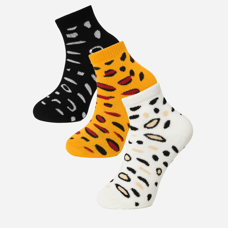 BODYCARE Womens Cotton Blend Ankle Length Socks Pack of 3 Soft, Breathable & Stretchable  Comfortable  Durable, Easy Wash Multipurpose Socks for Ladies  Casual, Sports, Gym & Travel