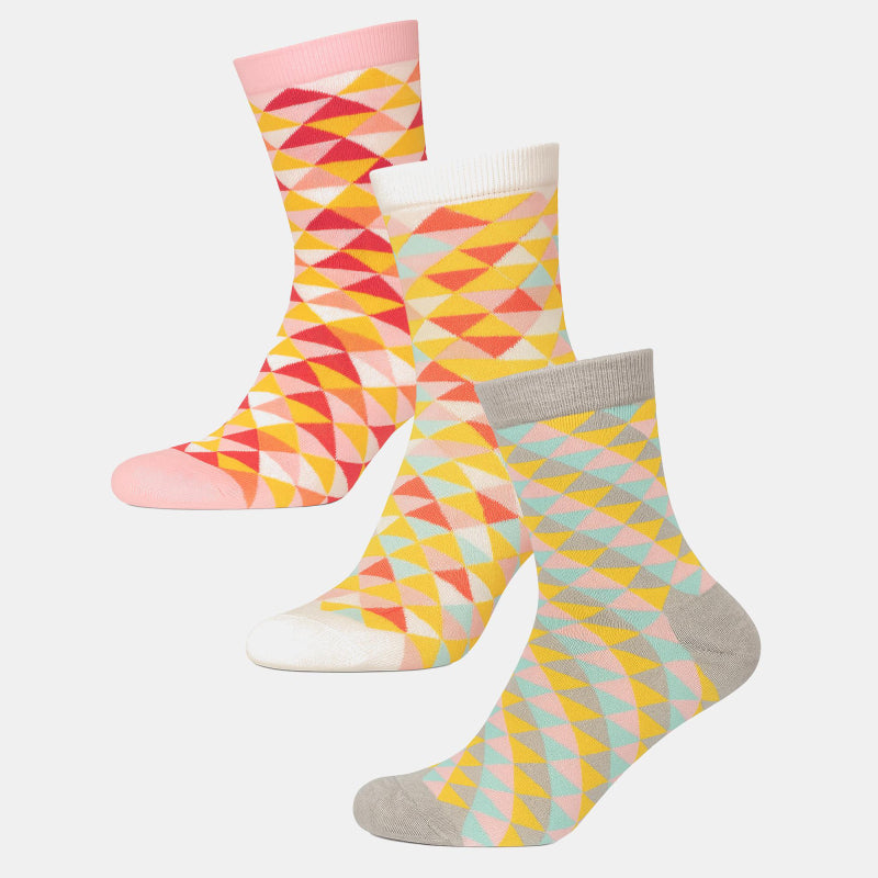 BODYCARE Womens Cotton Blend Ankle Length Socks Pack of 3 Soft, Breathable & Stretchable  Comfortable  Durable, Easy Wash Multipurpose Socks for Ladies  Casual, Sports, Gym & Travel