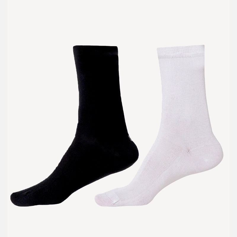 BODYCARE Men's Diabetic Crew Length Socks with Antibacterial Super Soft Cotton, Casual Socks Pack Of 2
