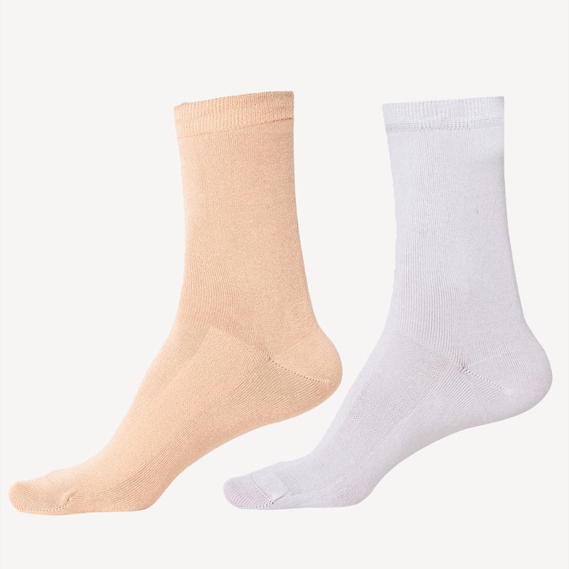 BODYCARE Men's Diabetic Crew Length Socks with Antibacterial Super Soft Cotton, Casual Socks Pack Of 2