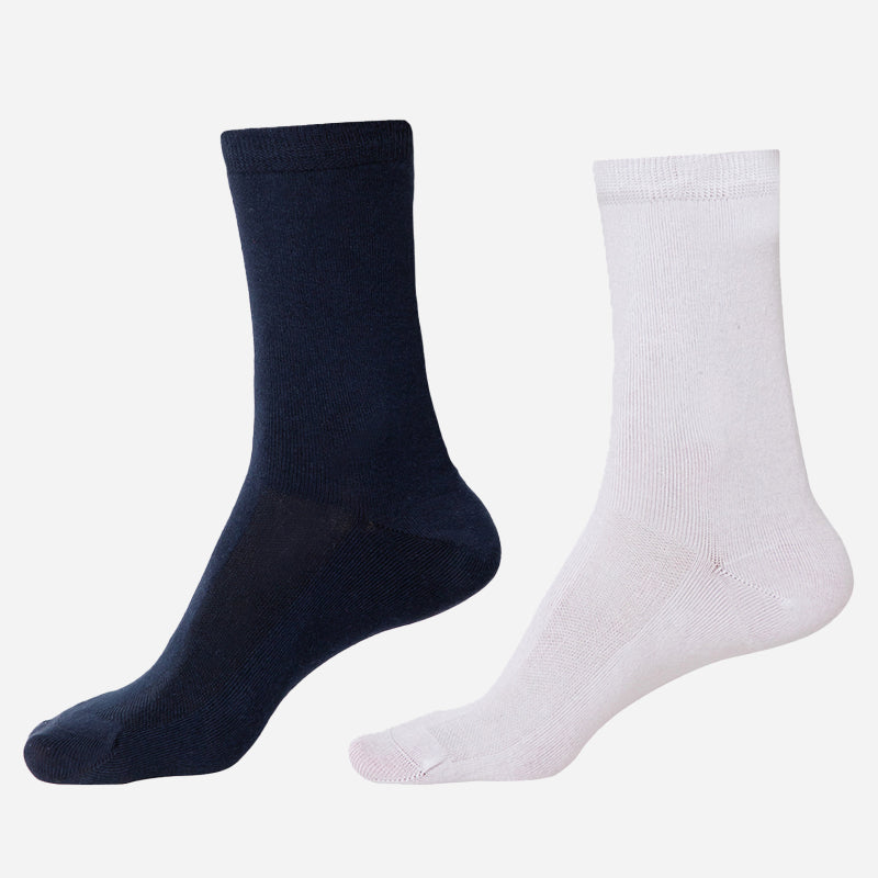 BODYCARE Men's Diabetic Crew Length Socks with Antibacterial Super Soft Cotton, Casual Socks Pack Of 2