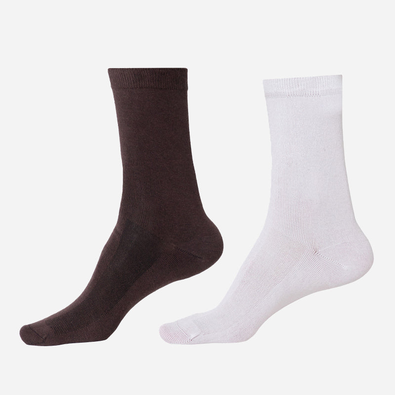 BODYCARE Men's Diabetic Crew Length Socks with Antibacterial Super Soft Cotton, Casual Socks Pack Of 2