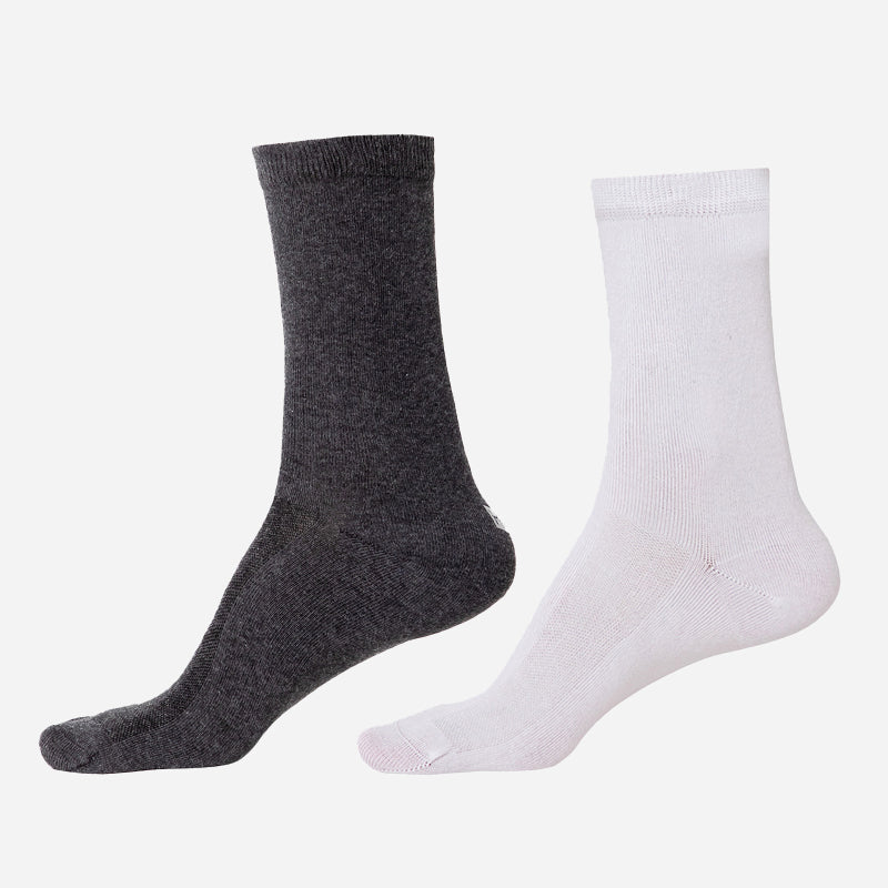BODYCARE Men's Diabetic Crew Length Socks with Antibacterial Super Soft Cotton, Casual Socks Pack Of 2
