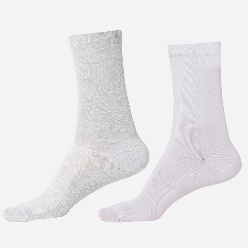 BODYCARE Men's Diabetic Crew Length Socks with Antibacterial Super Soft Cotton, Casual Socks Pack Of 2