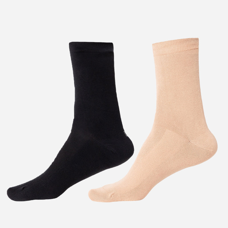 BODYCARE Men's Diabetic Crew Length Socks with Antibacterial Super Soft Cotton, Casual Socks Pack Of 2