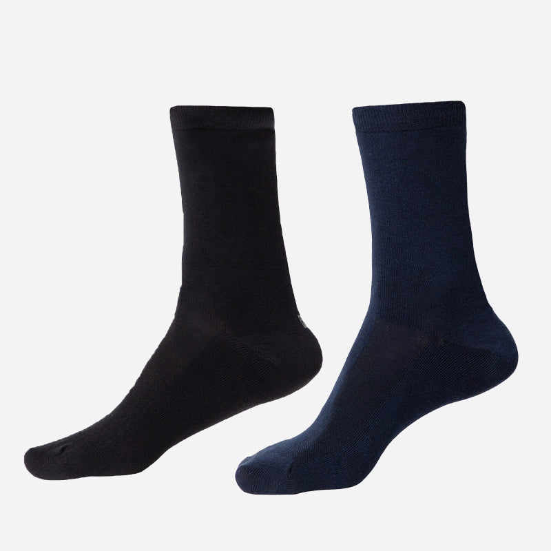 BODYCARE Men's Diabetic Crew Length Socks with Antibacterial Super Soft Cotton, Casual Socks Pack Of 2