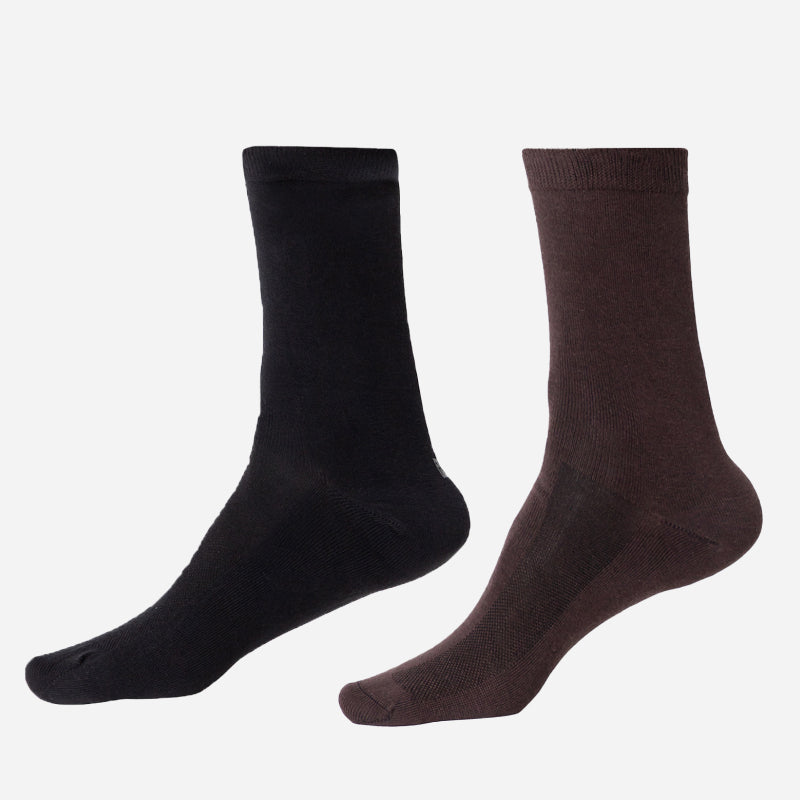 BODYCARE Men's Diabetic Crew Length Socks with Antibacterial Super Soft Cotton, Casual Socks Pack Of 2