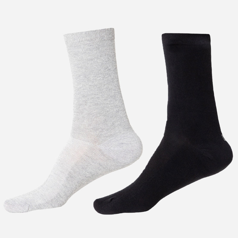 BODYCARE Men's Diabetic Crew Length Socks with Antibacterial Super Soft Cotton, Casual Socks Pack Of 2