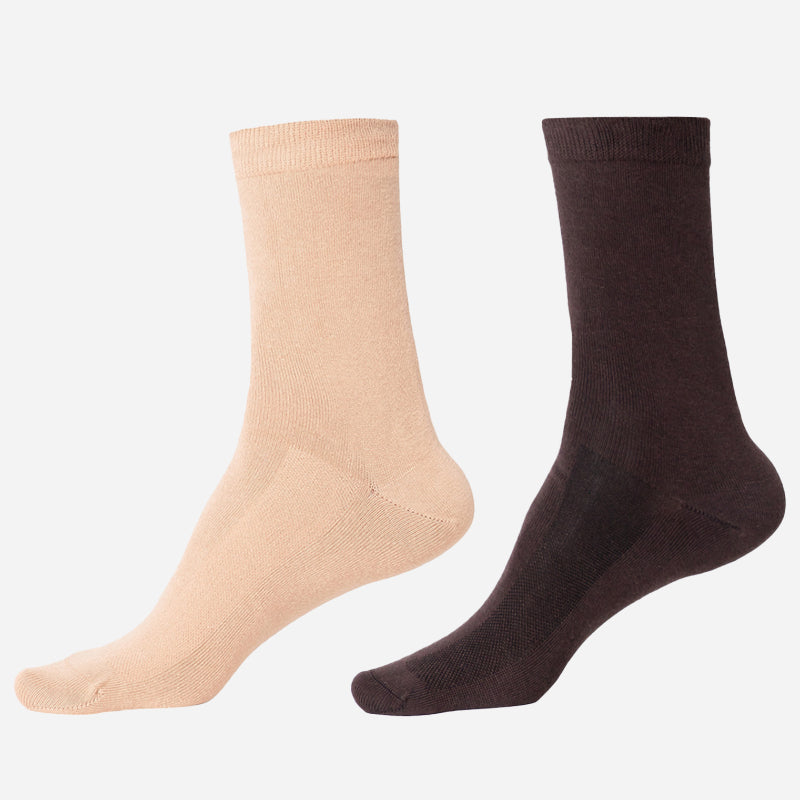 BODYCARE Men's Diabetic Crew Length Socks with Antibacterial Super Soft Cotton, Casual Socks Pack Of 2