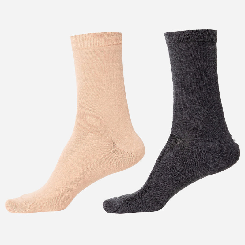 BODYCARE Men's Diabetic Crew Length Socks with Antibacterial Super Soft Cotton, Casual Socks Pack Of 2