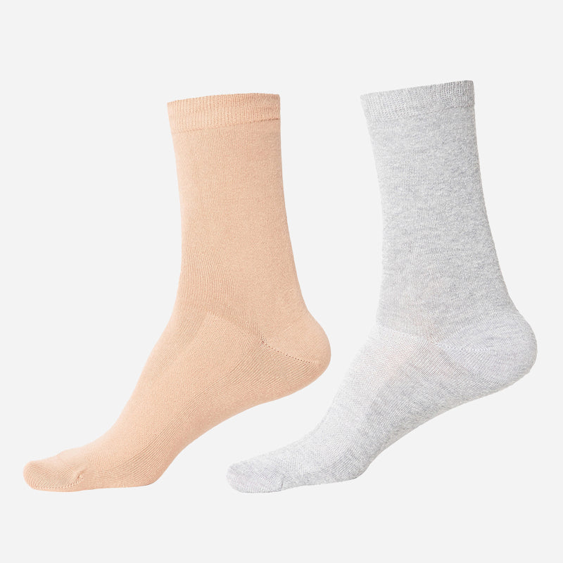 BODYCARE Men's Diabetic Crew Length Socks with Antibacterial Super Soft Cotton, Casual Socks Pack Of 2