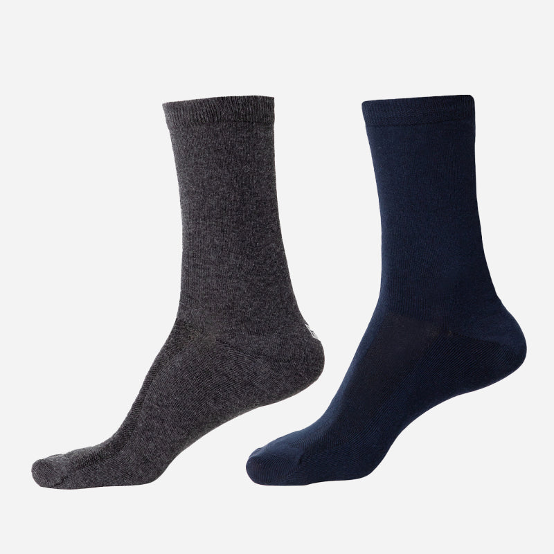 BODYCARE Men's Diabetic Crew Length Socks with Antibacterial Super Soft Cotton, Casual Socks Pack Of 2