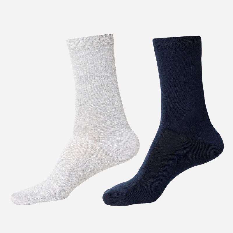 BODYCARE Men's Diabetic Crew Length Socks with Antibacterial Super Soft Cotton, Casual Socks Pack Of 2