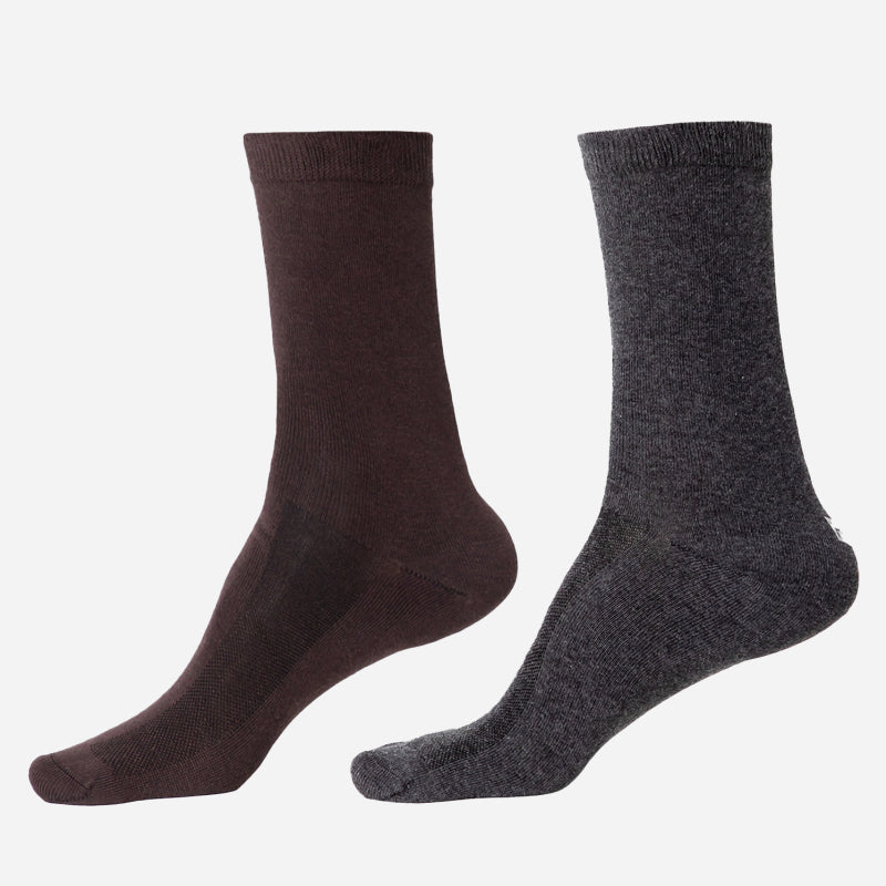 BODYCARE Men's Diabetic Crew Length Socks with Antibacterial Super Soft Cotton, Casual Socks Pack Of 2