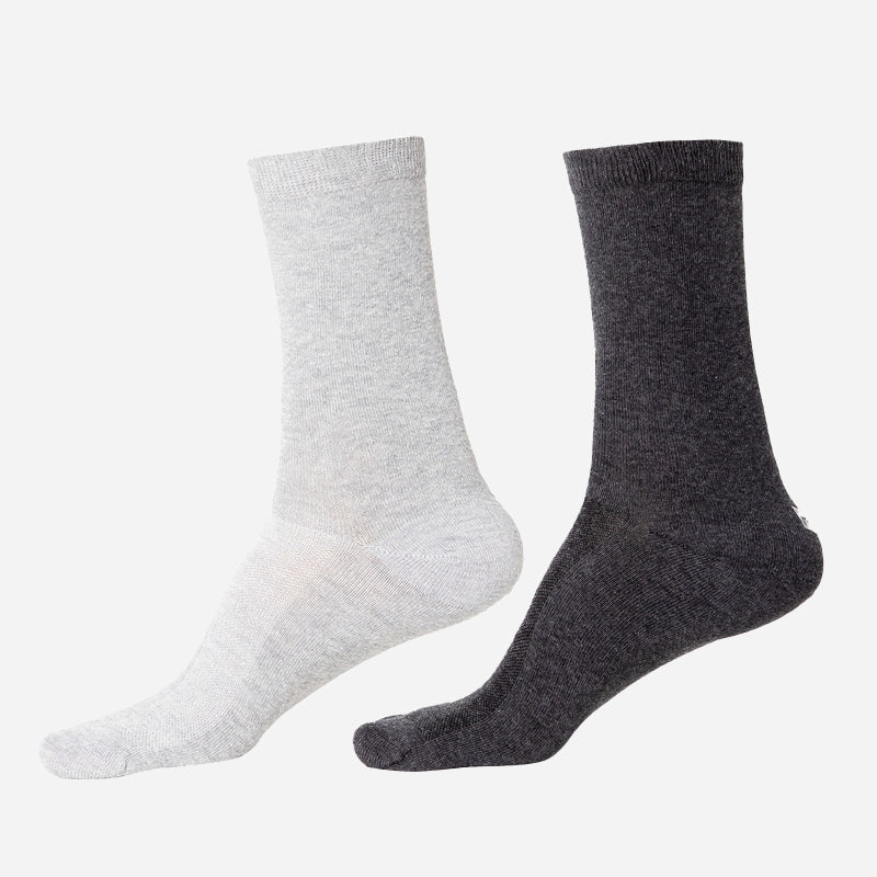 BODYCARE Men's Diabetic Crew Length Socks with Antibacterial Super Soft Cotton, Casual Socks Pack Of 2