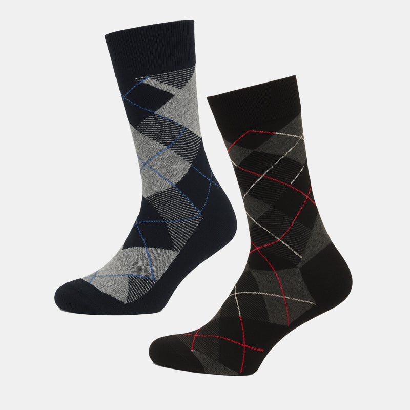 Bodycare Mens Cotton Blend Men's Crew Length Socks Pack of 2 Soft, Breathable & Durable  Stretchable Comfort Fit  for Office, Gym, Sports, Travel & Casual Outfits