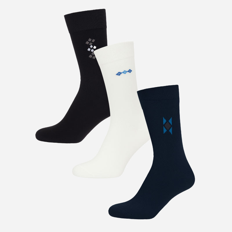 BODYCARE Mens Cotton Blend Men's Crew Length Socks Pack of 3 Soft, Breathable & Durable  Stretchable Comfort Fit  for Office, Gym, Sports, Travel & Casual Outfits