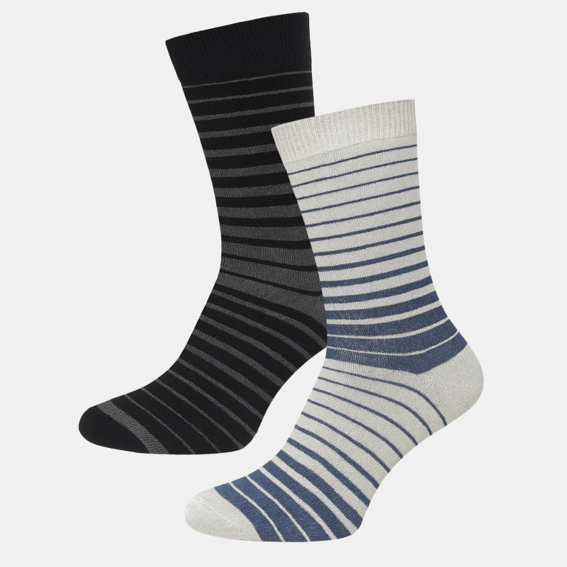 BODYCARE Mens Cotton Blend Men's Crew Length Socks Pack of 2 Soft, Breathable & Durable  Stretchable Comfort Fit  for Office, Gym, Sports, Travel & Casual Outfits