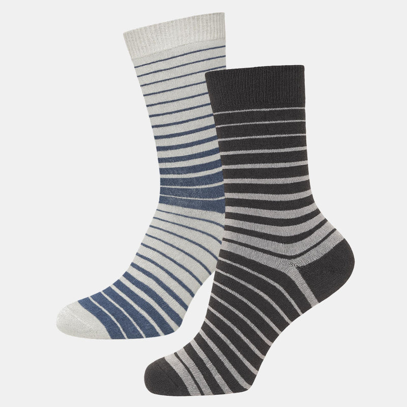 BODYCARE Mens Cotton Blend Men's Crew Length Socks Pack of 2 Soft, Breathable & Durable  Stretchable Comfort Fit  for Office, Gym, Sports, Travel & Casual Outfits
