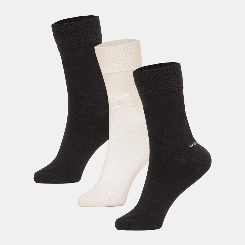BODYCARE Mens Cotton Blend Men's Crew Length Socks Pack of 3 Soft, Breathable & Durable  Stretchable Comfort Fit  for Office, Gym, Sports, Travel & Casual Outfits