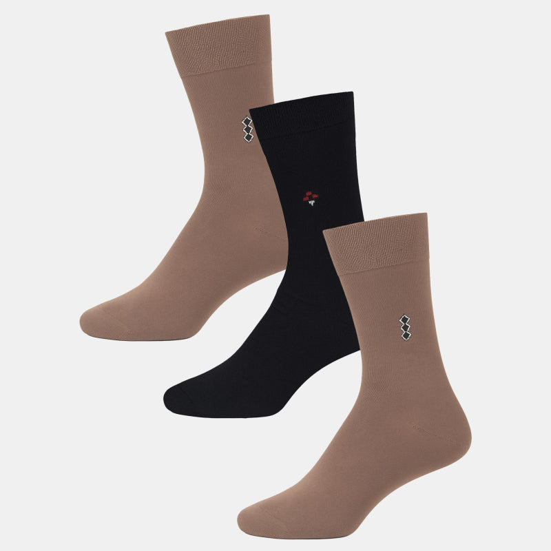 BODYCARE Mens Cotton Blend Men's Crew Length Socks Pack of 3 Soft, Breathable & Durable  Stretchable Comfort Fit  for Office, Gym, Sports, Travel & Casual Outfits
