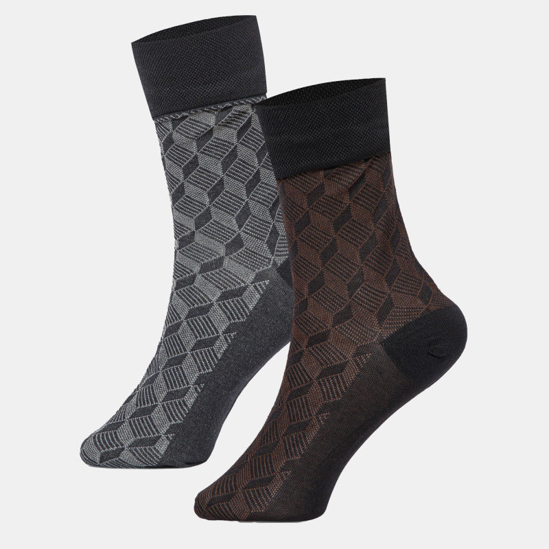 BODYCARE Mens Cotton Blend Men's Crew Length Socks Pack of 2 Soft, Breathable & Durable  Stretchable Comfort Fit  for Office, Gym, Sports, Travel & Casual Outfits
