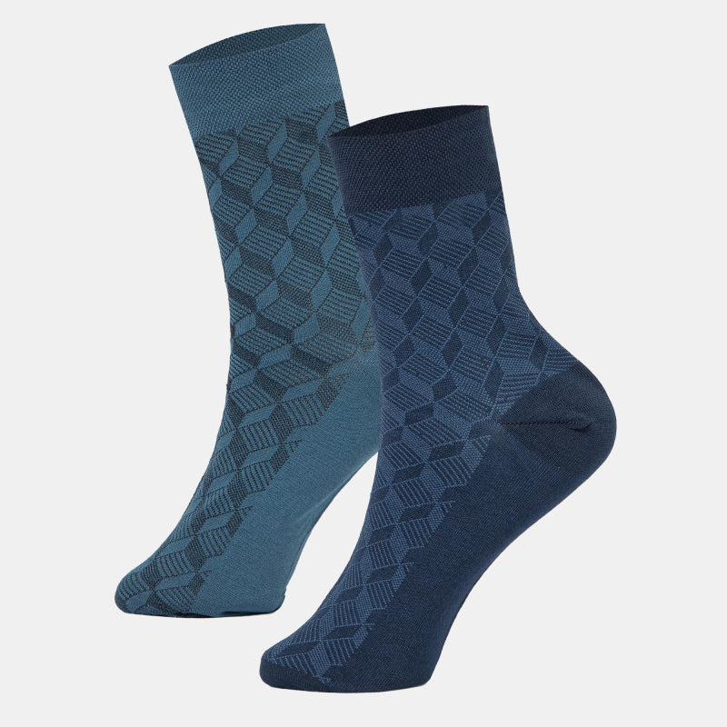 BODYCARE Mens Cotton Blend Men's Crew Length Socks Pack of 2 Soft, Breathable & Durable  Stretchable Comfort Fit  for Office, Gym, Sports, Travel & Casual Outfits