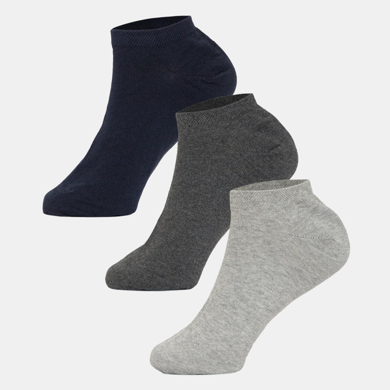 BODYCARE Mens Cotton Blend Men's Short Length Socks Pack of 3 Soft, Breathable & Stretchable  Comfortable  Durable, Easy Wash Multipurpose Socks for Sports, Gym, Travel & Casual Outfits