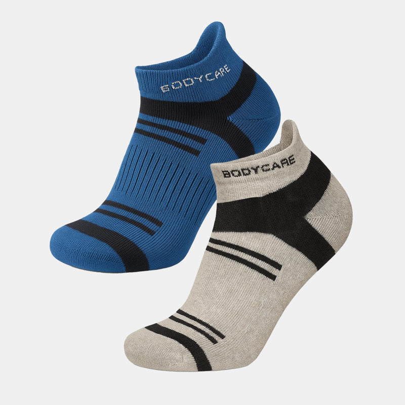 BODYCARE Mens Cotton Blend Men's Short Length Socks Pack of 2 Soft, Breathable & Stretchable  Comfortable  Durable, Easy Wash Multipurpose Socks for Sports, Gym, Travel & Casual Outfits