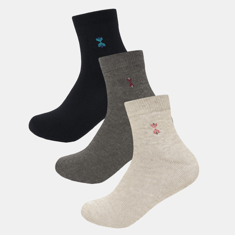 BODYCARE Mens Cotton Blend Men's Short Length Socks Pack of 3 Soft, Breathable & Stretchable  Comfortable  Durable, Easy Wash Multipurpose Socks for Sports, Gym, Travel & Casual Outfits