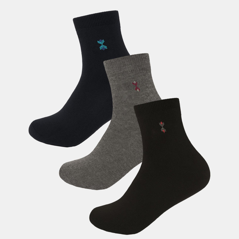 BODYCARE Mens Cotton Blend Men's Short Length Socks Pack of 3 Soft, Breathable & Stretchable  Comfortable  Durable, Easy Wash Multipurpose Socks for Sports, Gym, Travel & Casual Outfits