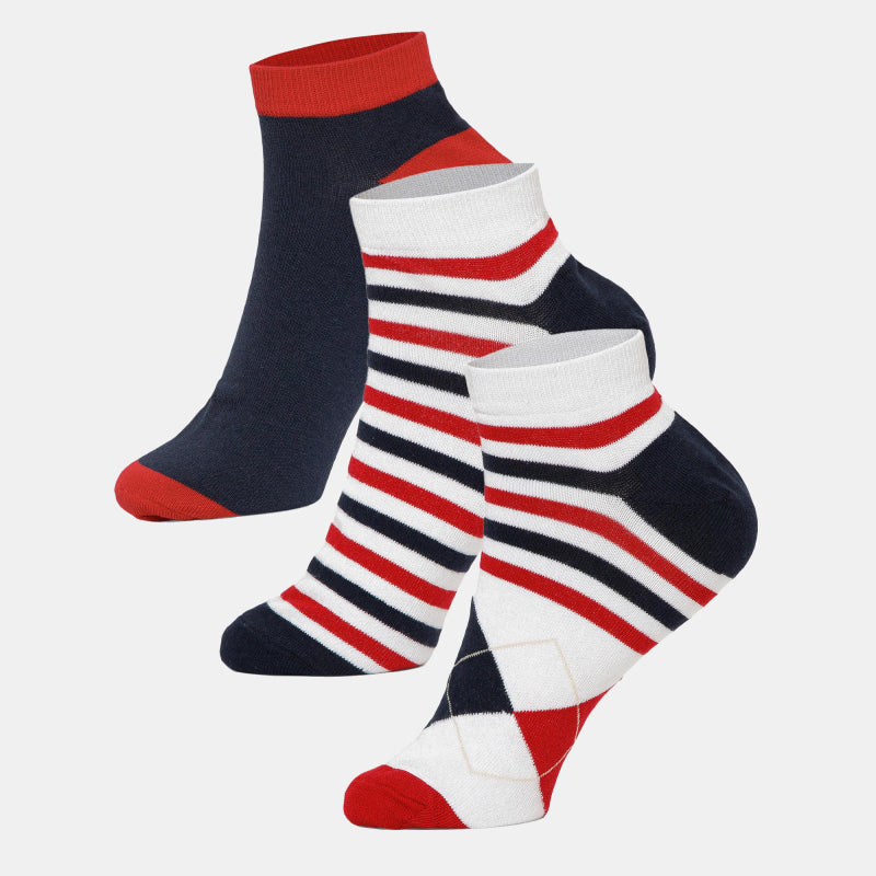 BODYCARE Mens Cotton Blend Men's Short Length Socks Pack of 3 Soft, Breathable & Stretchable  Comfortable  Durable, Easy Wash Multipurpose Socks for Sports, Gym, Travel & Casual Outfits