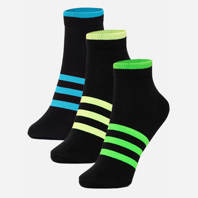 Bodycare Short Length Cotton Blend Women Socks Pack of 3 Soft Breathable Stretchable Everyday Wear Casual Use Comfortable Durable Stylish Assorted Colors