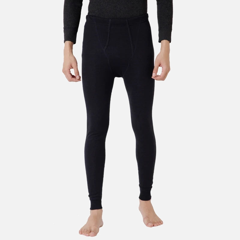 Gold+ Bodycare Men’s Heat Max Cotton Thermal Bottom with Fur Fleece – Very High Warmth (Pack of 1)