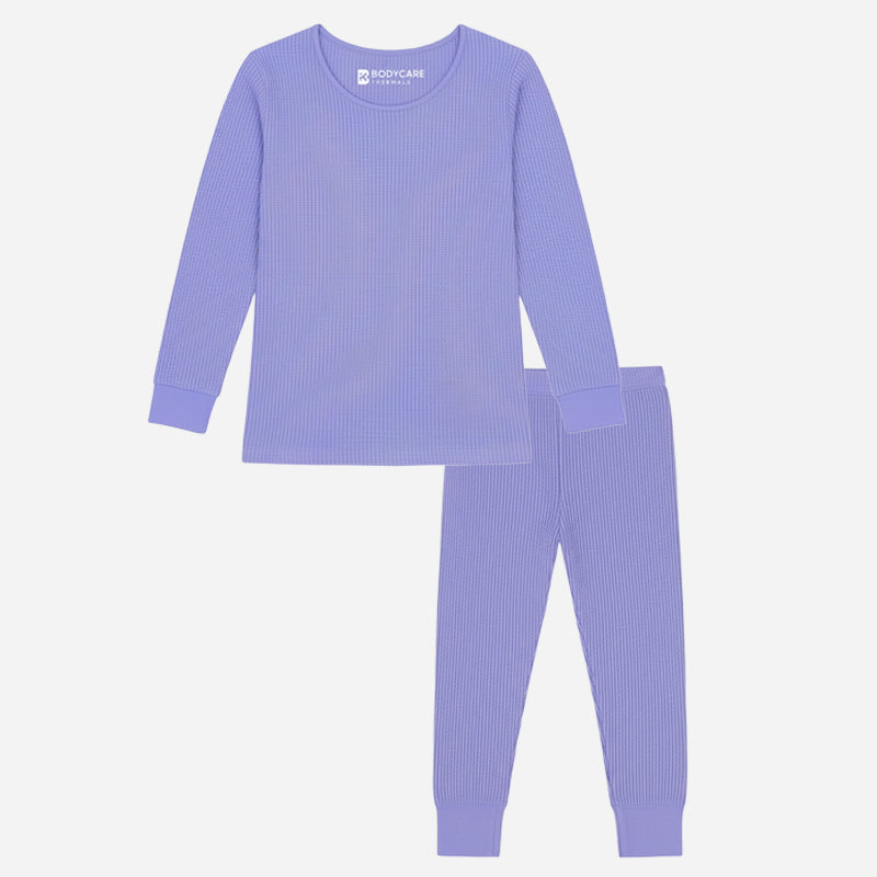 Bodycare Quilt Unisex Thermal Top & Bottom Set - Denim Blue