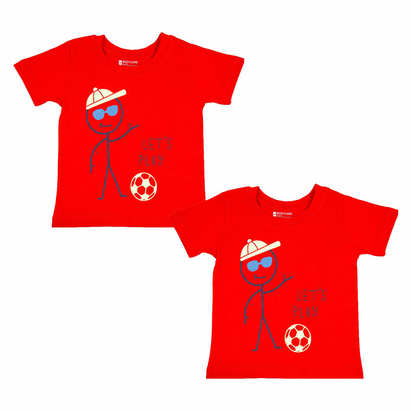 Bodycare Boys Round Neck Half Sleeves Tshirt Pack Of 2