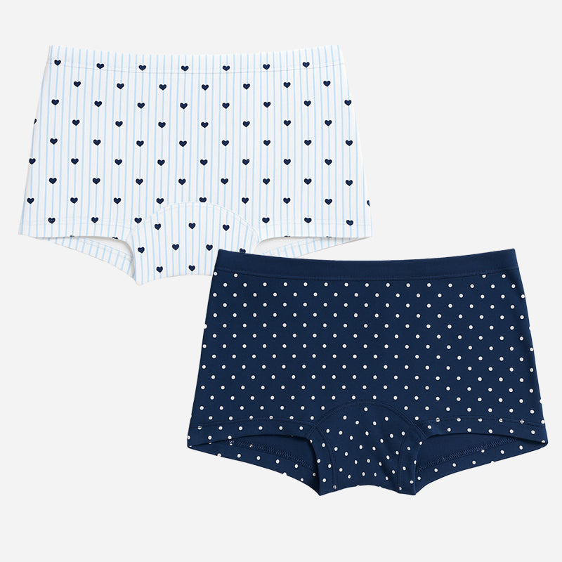 Bodycare Girls Boyshorts | Regular Fit | 100% Cotton | Assorted Pack Of 2